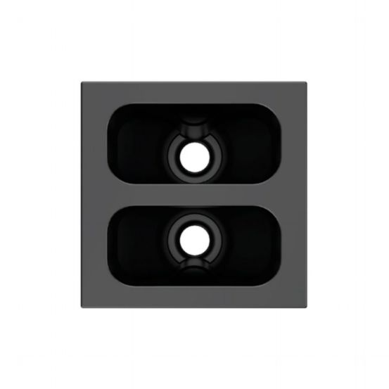 MCP-2(B) Black Pass-through module with 2 holes