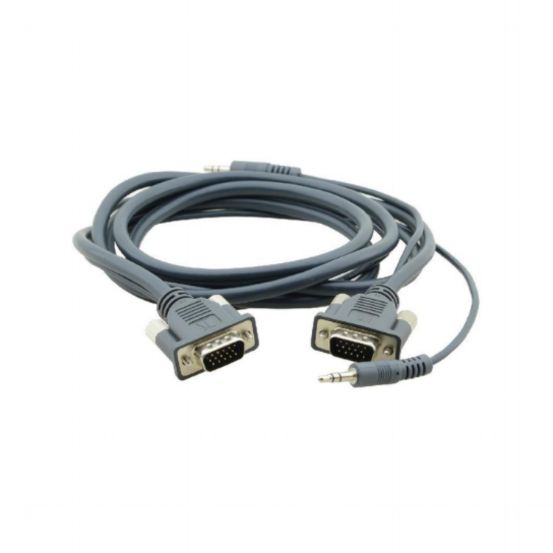 Kramer C-MGMA/MGMA-25 15-Pin HD to 15-Pin HD & 3.5mm Stereo Audio Micro VGA Cable – 25ft