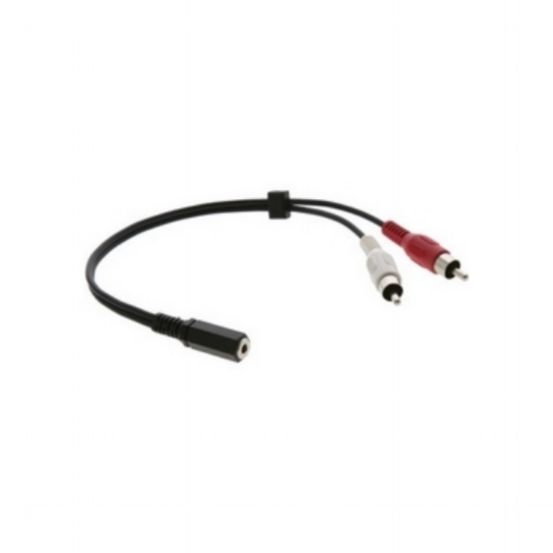 C-A35F/2RAM-1 3.5mm (F) to 2 RCA (M) Breakout Cable