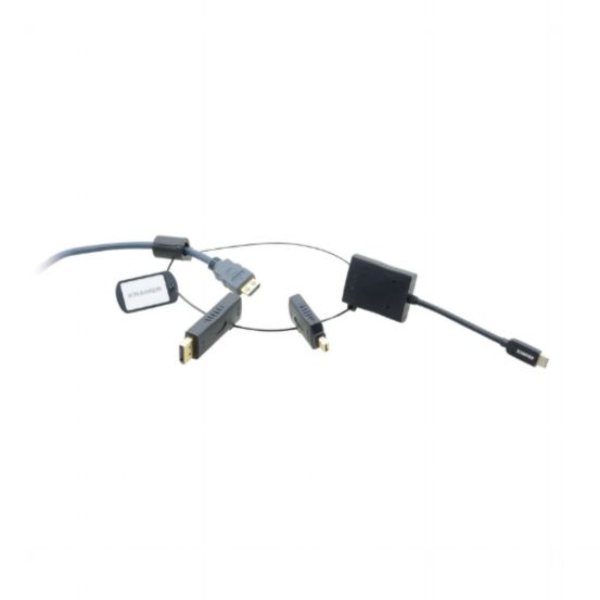 AD-RING-7 Included adapters: USB typeC (M) to HDMI (F)  DisplayPort (M) to HDMI (F)  Mini DisplayPort (M) to HDMI (F)