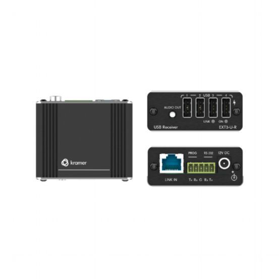 EXT3-U-KIT USB 2.0 with RS-232 & Audio PoC extender over extended-reach HDBT