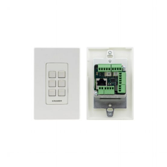 RC-306/US-D(W/B) 6–button Ethernet and KNET™ 1-gang Control Keypad, PoE
