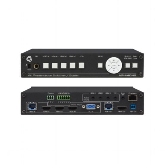 VP-440H2 Compact 5-Input 4K60 4:4:4 Presentation Switcher/Scaler with HDBaseT & HDMI Simultaneous Outputs