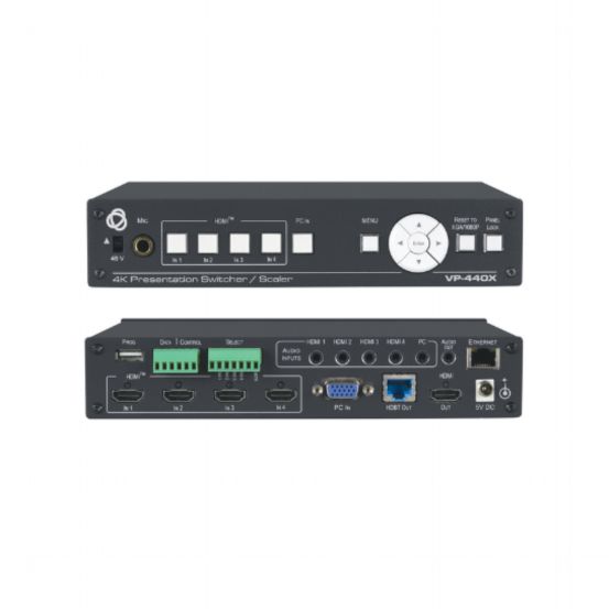 VP-440X 18G 4K Presentation Switcher/Scaler with HDBaseT & HDMI Simultaneous Outputs