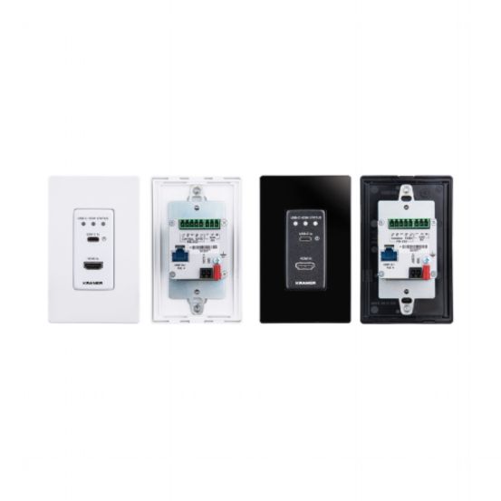WP-20CT/US-D(W/B) 2x1 4K30 HDMI/USB-C US Wall-Plate Switcher 40m-HDBT Tx