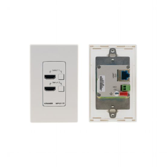 WP-211T/US(W/B) US Size 4K60 4:2:0 2 HDMI to HDBaseT Wall Plate