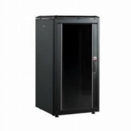 Lande Lande DYNAmic 16U 19 inch Cabinet - 600mm W 600mm D - 1x Brushed Cable Entry to Rear Door - Black