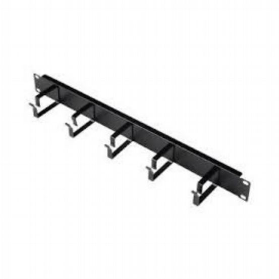 1U 19 inch Cable Management Panel - 5 rings - Black