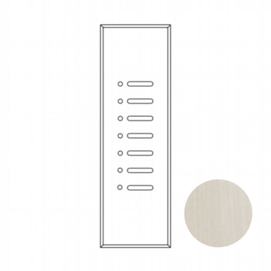 Lutron HomeWorks® QS Wired Architrave™ Keypad – Door Narrow, 7-Button Replacement Faceplate - Satin Nickel