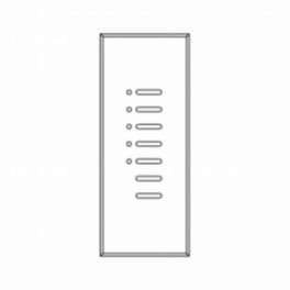 Lutron  Lutron HomeWorks QS Wired Architrave Door Wide 5-Button Raise/Lower Replacement Faceplate - Bright Chrome