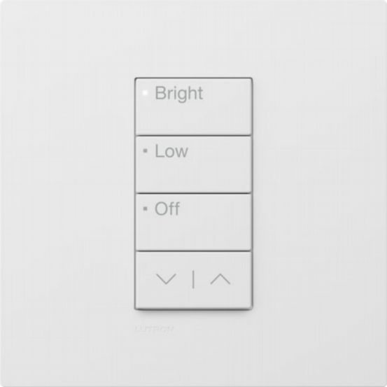 Lutron RadioRA 3 Button Tree 3 Button with Raise/Lower – Arctic White (Intensity RA3)
