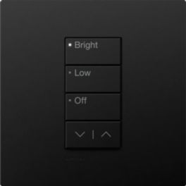 Lutron  Lutron RadioRA 3 Button Tree 3 Button with Raise/Lower – Black (Intensity RA3)
