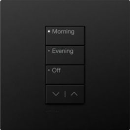Lutron  Lutron RadioRA 3 Button Tree 3 Button with Raise/Lower Time of Day – Black (Intensity RA3)