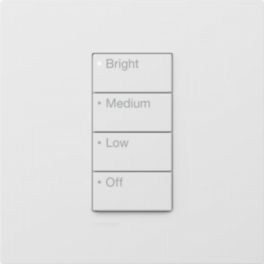 Lutron  Lutron RadioRA 3 Button Tree 4 Button – Arctic White (Intensity RA3)