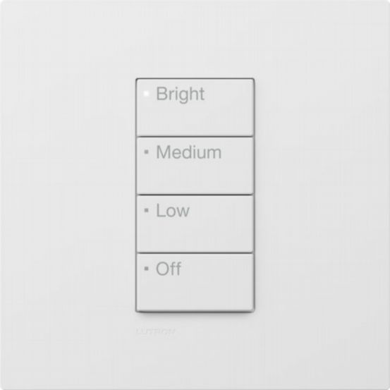 Lutron RadioRA 3 Button Tree 4 Button – Arctic White (Intensity RA3)