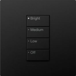 Lutron  Lutron RadioRA 3 Button Tree 4 Button with Raise/Lower Time of Day – Black (Intensity RA3)