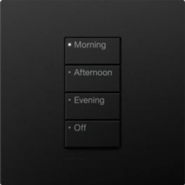 Lutron  Lutron RadioRA 3 Button Tree 4 Button with Raise/Lower Time of Day – Black (Intensity RA3)