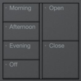 Lutron  Lutron RA3 Dual-Column Button Tree (4B / Button Tree, Time of Day & Shade, Black)