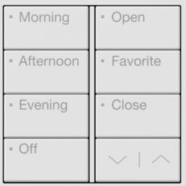Lutron  Lutron RA3 Dual-Column Button Tree (4B / 4B, Intensity & Shade, White)