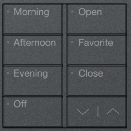 Lutron RA3 Dual-Column Button Tree (4B / 4B, Intensity & Shade, Black)