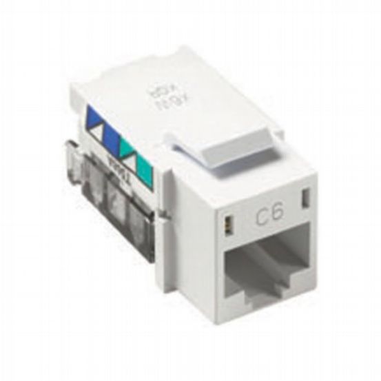 Lutron CAT 6 Phone Jack, 8-Conductor RJ45 (White)