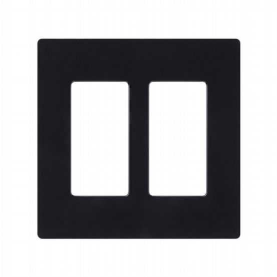 Lutron Claro 2 Gang Wallplate – Black