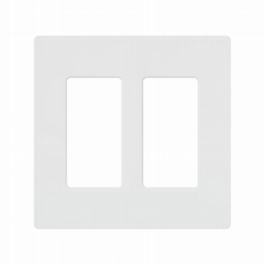 Lutron  Lutron Claro 2 Gang Faceplate – White