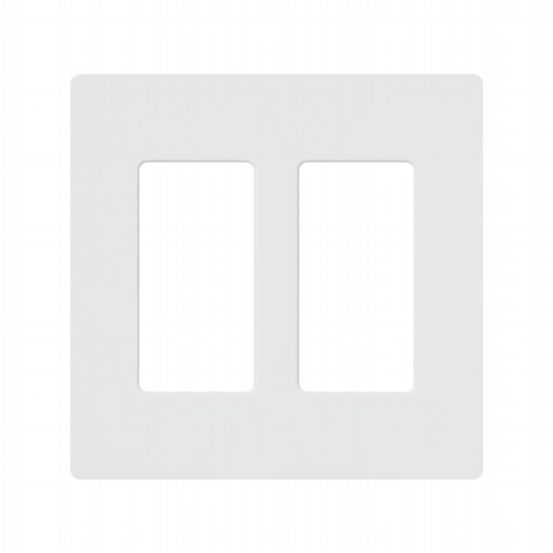 Lutron Claro 2 Gang Faceplate – White