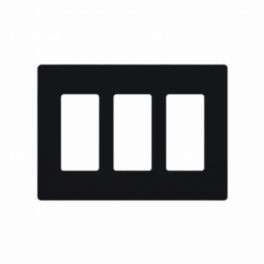 Lutron  Lutron Claro 3 Gang Wallplate – Black
