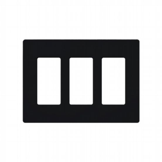 Lutron Claro 3 Gang Wallplate – Black