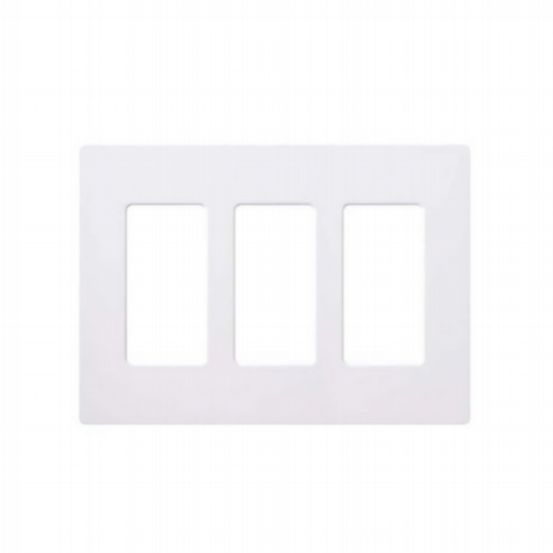 Lutron Claro 3 Gang Wallplate – White
