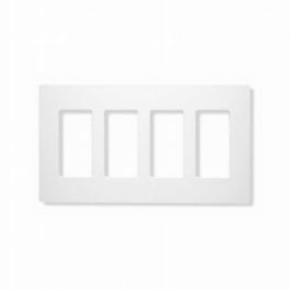 Lutron  Lutron Claro 4 Gang Faceplate – White