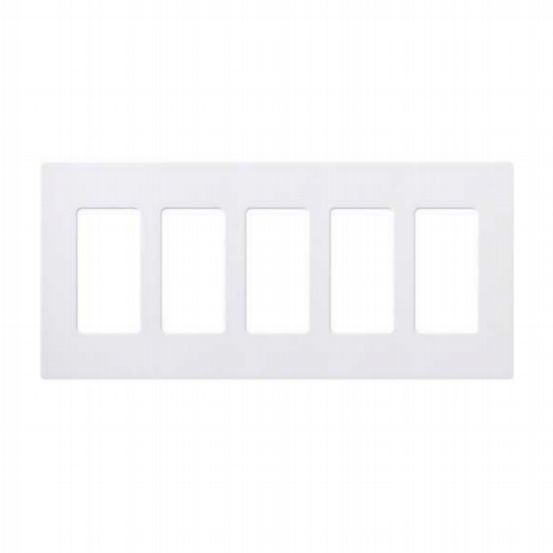 Lutron CLARO WALLPLATE 5 GANG        WHITE