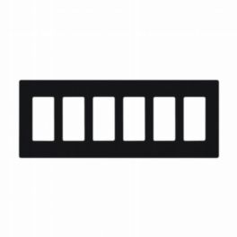 Lutron  Lutron Claro 6 Gang Faceplate – Black