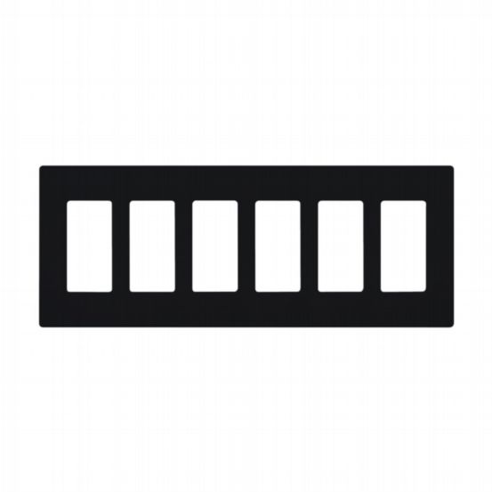 Lutron Claro 6 Gang Faceplate – Black