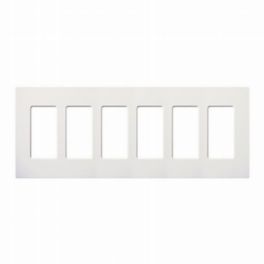 Lutron  Lutron Claro 6 Gang Faceplate – White