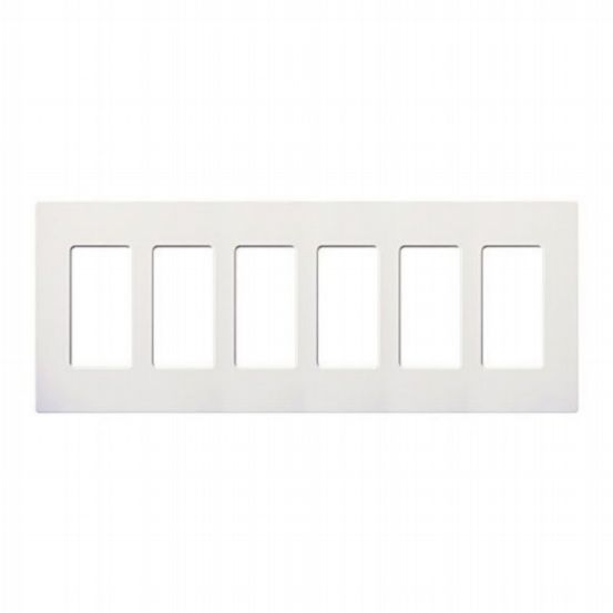 Lutron Claro 6 Gang Faceplate – White