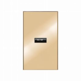 Lutron  Lutron HomeWorks® QS Wired seeTouch® Architectural Keypad – Non-Insert Style 1 Button Keypad - Bright Brass