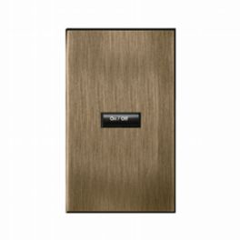 Lutron  Lutron HomeWorks® QS Wired seeTouch® Architectural Keypad – Non-Insert Style 1 Button Keypad - Antique Brass