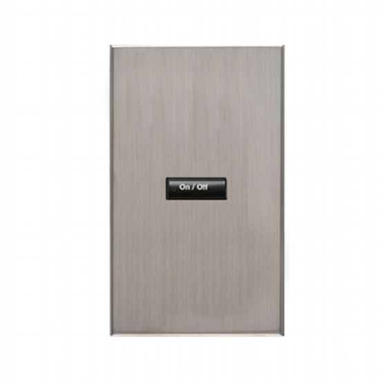Lutron HomeWorks® QS Wired seeTouch® Architectural Keypad – Non-Insert Style 1 Button Keypad - Satin Nickel
