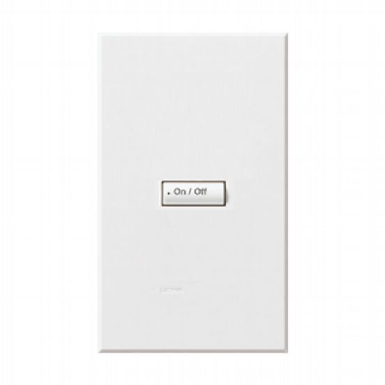 Lutron HomeWorks® QS Wired seeTouch® Architectural Keypad – Non-Insert Style 1 Button Keypad - White