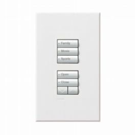 Lutron  Lutron HomeWorks® QS Wired seeTouch® Architectural Keypad – Non-Insert Style Engraved Replacement Kit - White