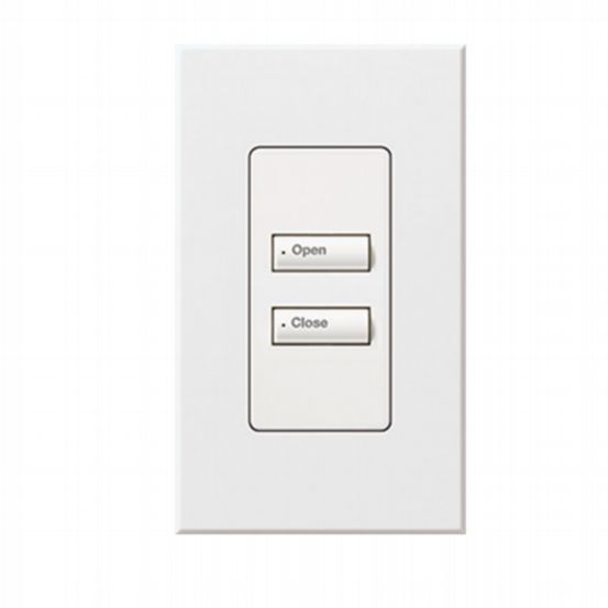 Lutron HomeWorks® QS Wired seeTouch® Architectural Keypad – Insert Style 2 Button Keypad - White