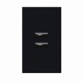 Lutron  Lutron HomeWorks® QS Wired seeTouch® Architectural Keypad – Non-Insert Style 2 Button Keypad - Black