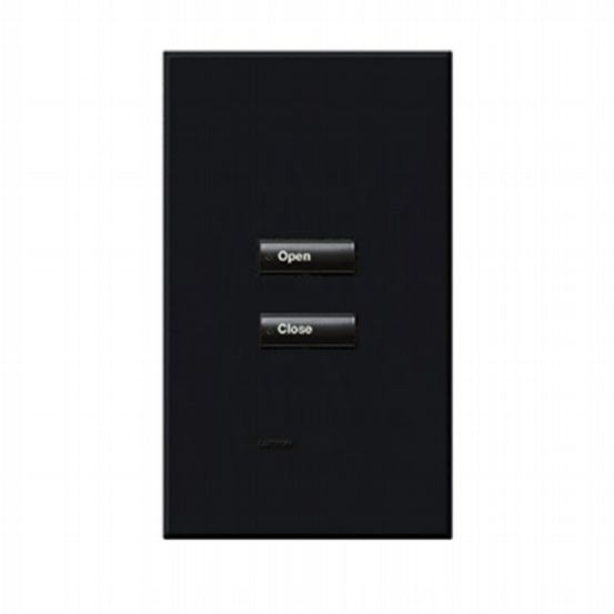 Lutron HomeWorks® QS Wired seeTouch® Architectural Keypad – Non-Insert Style 2 Button Keypad - Black
