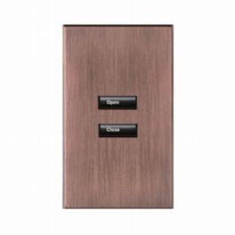Lutron  Lutron HomeWorks® QS Wired seeTouch® Architectural Keypad – Non-Insert Style 2 Button Keypad - Antique Bronze