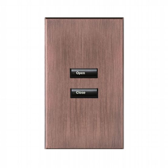 Lutron HomeWorks® QS Wired seeTouch® Architectural Keypad – Non-Insert Style 2 Button Keypad - Antique Bronze