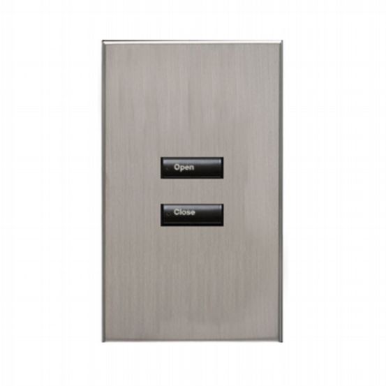 Lutron HomeWorks® QS Wired seeTouch® Architectural Keypad – Non-Insert Style 2 Button Keypad - Satin Nickel