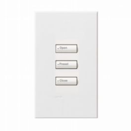 Lutron  Lutron HomeWorks® QS Wired seeTouch® Architectural Keypad – Non-Insert Style 3 Button Keypad - White