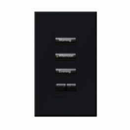 Lutron  Lutron HomeWorks® QS Wired seeTouch® Architectural Keypad – Non-Insert Style 3 Button with Raise/Lower Keypad - Black